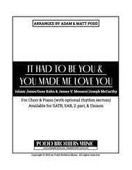 It Had to Be You & You Made Me Love You Unison choral sheet music cover Thumbnail